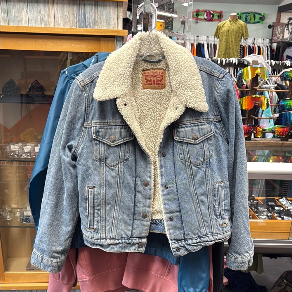 Levi's Blue Denim Jacket with Cream Lining